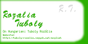 rozalia tuboly business card